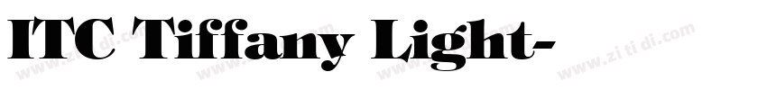 ITC Tiffany Light字体转换